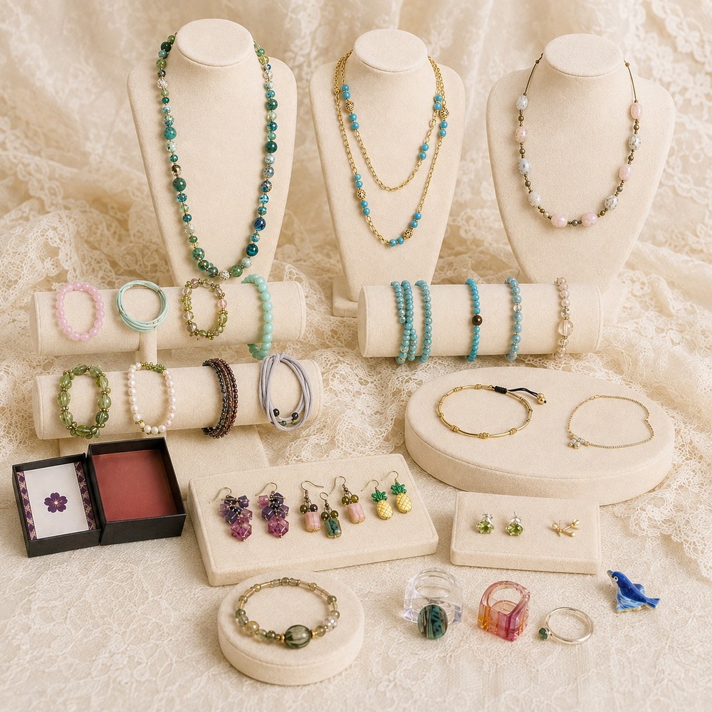 Large Mixed Costume Jewelry Lot Necklaces Bracelets Earrings Rings Boho Beaded